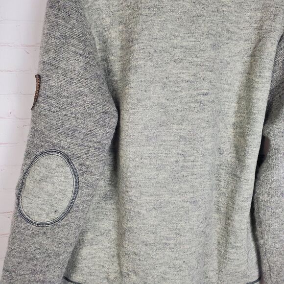 Almgwand Full Zip 100% Wool Jacket Mens GER 52 US L/XL Gray Elbow Patches READ - Picture 13 of 16